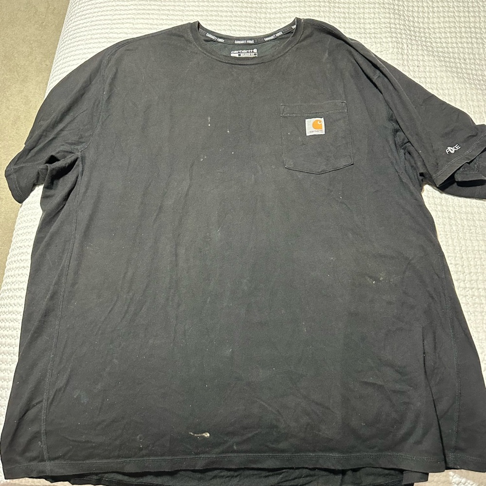 Carhartt Black Short-Sleeve Pocket Tee with Logo Patch